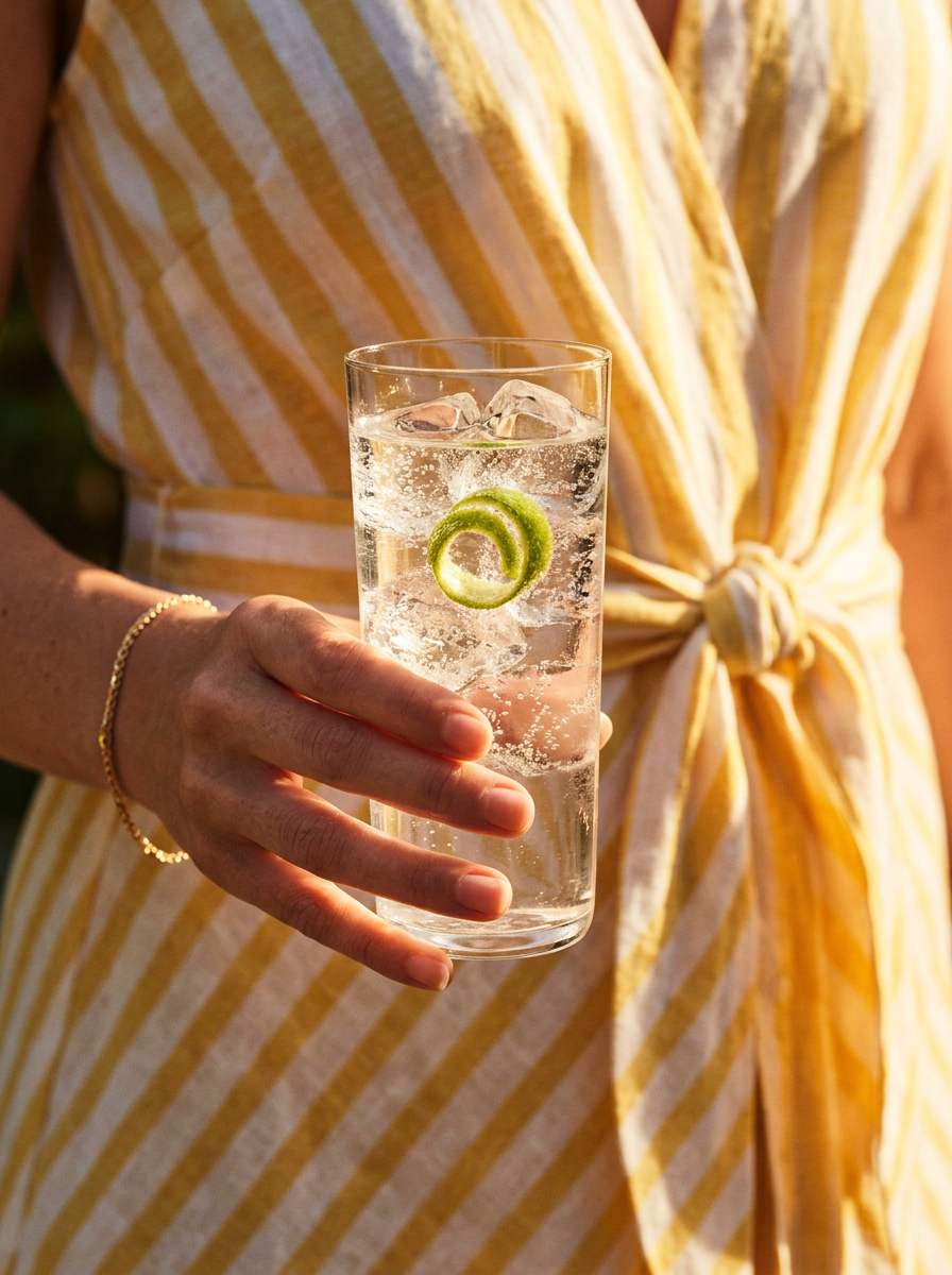 Verandah Tonic gin and tonic cocktail lifestyle photo